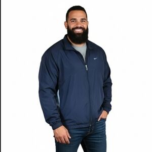 Men's Vintage Nike Black and White Jacket Size XL (See Measurements)